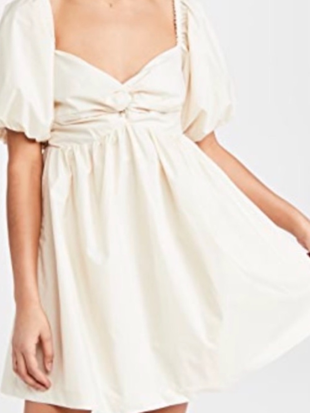 En Saison Poplin Babydoll Dress in cream S